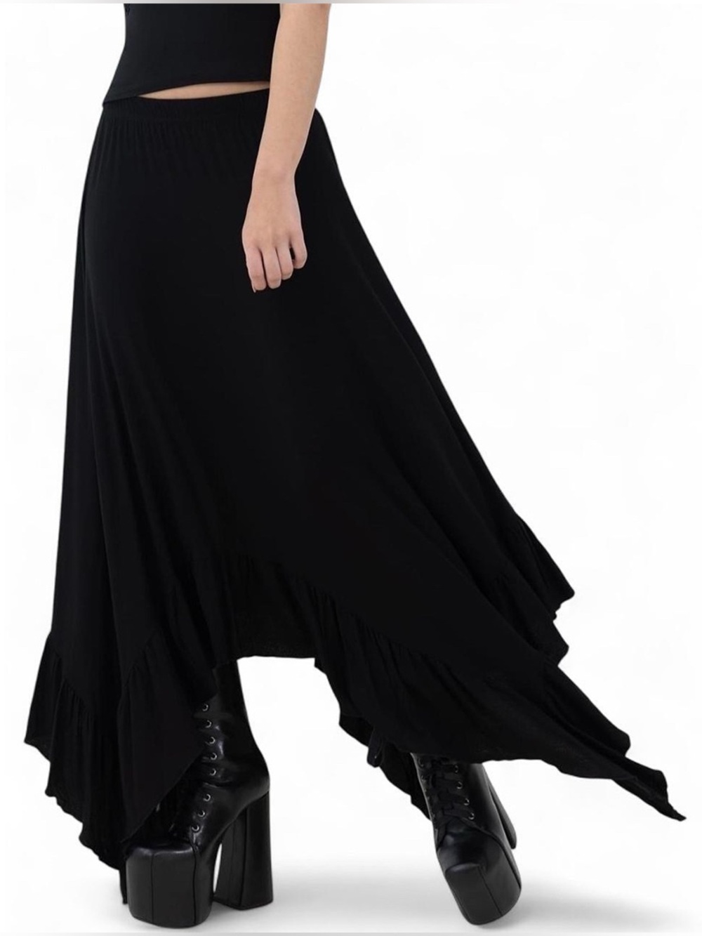 Killstar Quiet Despair Black Maxi Skirt XXL